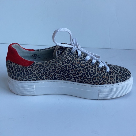 Erin Michael Portugal Topper leopard print lace sneaker retro inspired - Picture 11 of 16